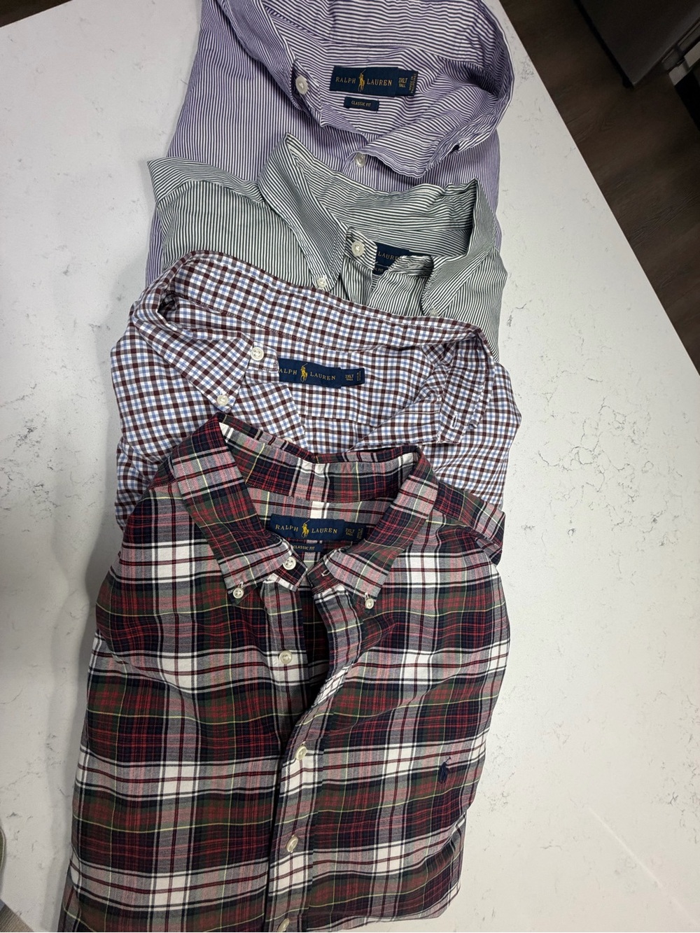 Ralph Lauren Classic Fit Men's Plaid Button Down Shirts 3XL tall